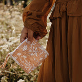 Coin wallet blockprint blush