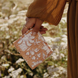 Credit card holder blockprint blush