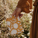 Passport cover blockprint mustard