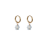 Aquamarijn/maart geboorte bloem oorbellen