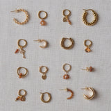 Twisted half moon earrings large