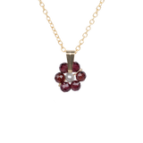 Garnet/januari geboorte bloem ketting
