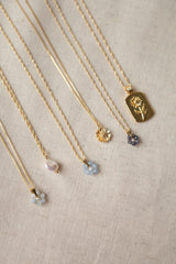 Sapphire / September birth flower necklace