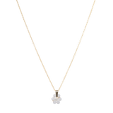 Witte kwarts/april geboorte bloem ketting