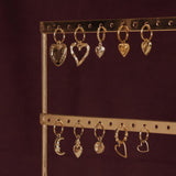 Biologische massief hart oorbellen