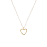Twisted heart pearl necklace