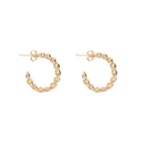 Twisted half moon earrings large