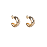 Organic half moon earrings medium