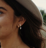 Pebble earrings freshwater pearl