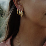 Organic twirled earrings large