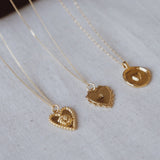 Sunflower heart necklace