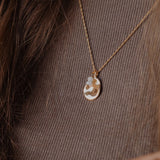 Pebble necklace White Quartz