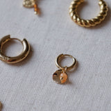 Pebble earrings Orange Quartz