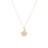 Medium Elizabeth coin necklace freshwater pearls