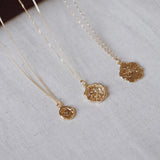 Flower stamp necklace