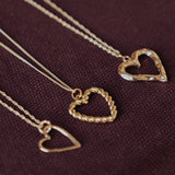 Organic heart necklace