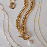 Statement ketting zoetwaterparel