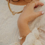 Statement ketting zoetwaterparel