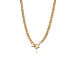 Statement ketting zoetwaterparel