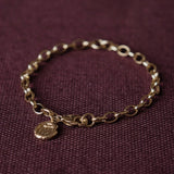 Flower stamp chain bracelet