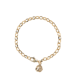 Flower stamp chain bracelet