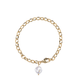 Freshwater pearl chain bracelet