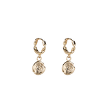 Twirled oorbellen bloem stempel