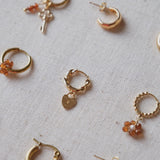 Gedraaide oorbellen hart slot