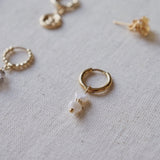 Freshwater pearl spacer earrings