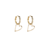 Big heart drop earrings