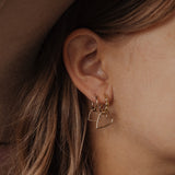 Big heart drop earrings