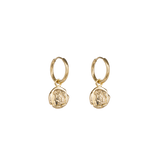 Flower stamp earrings