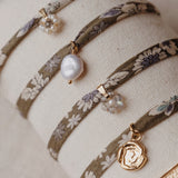 Liberty rope army green flower stamp