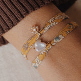 Liberty rope mustard flowers freshwater pearl