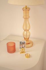 Frosted tealight holder ribbed glass terra ♻︎