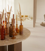 Decoratieve fles frosted mosterd ♻︎