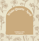 Witte kwarts/april geboorte bloem ketting