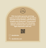 Roze Toermalijn/Oktober geboorte bloem ketting