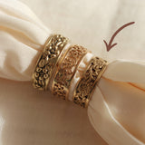 VINTAGE - Allover daisy ring solid 14K