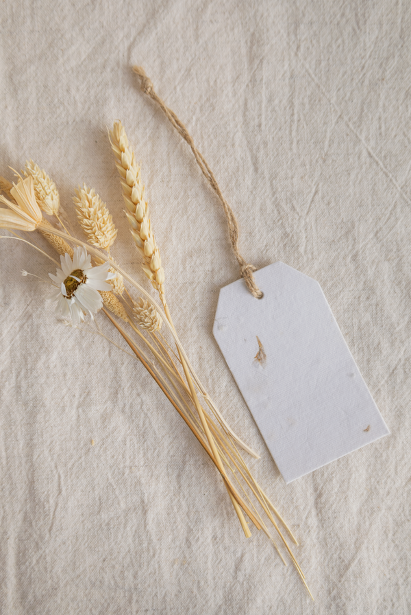 Dried flowers gift tags (set/6)