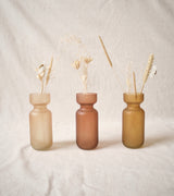 Medium vase frosted glass mustard ♻︎