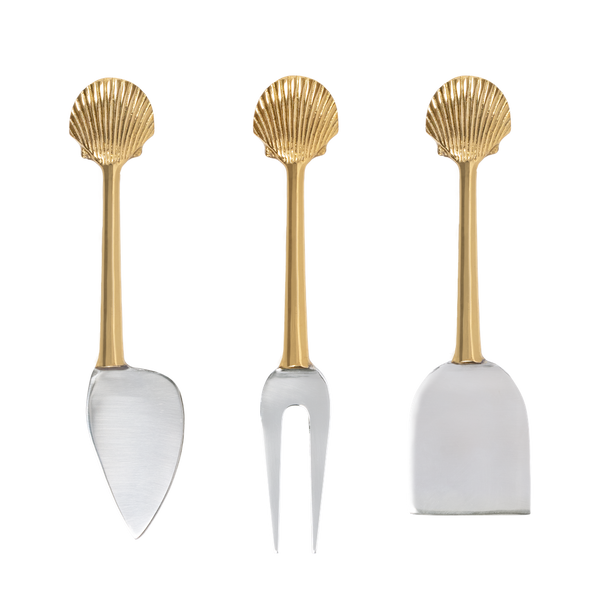 Shell cheese cutlery (set/3)