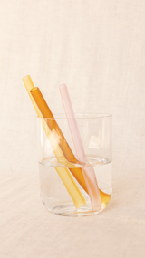 Frosted glass straws terra (set/2) ♻︎