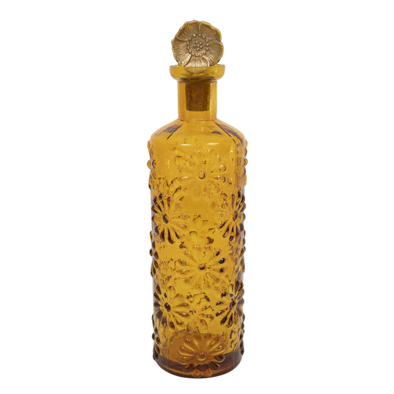Decorative bottle flower mustard ♻︎
