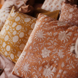 Cushion cover blockprint blush