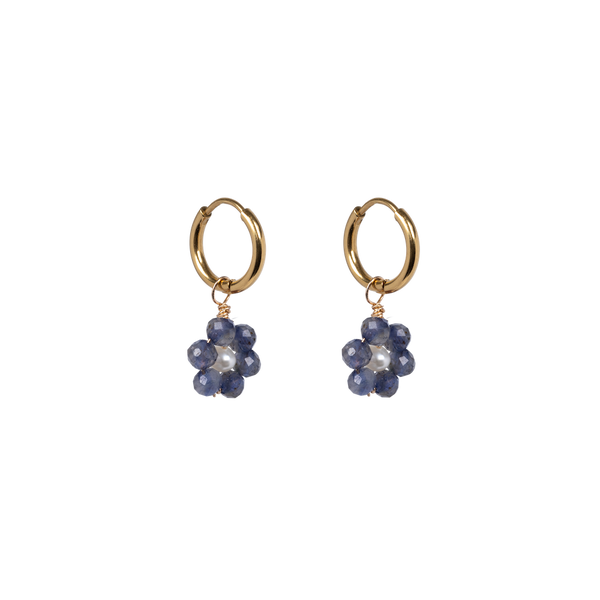 Sapphire / September birth flower earrings