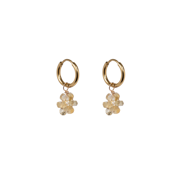 Citrine / November birth flower earrings