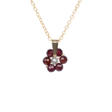 Garnet / January birth flower necklace