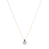 Aquamarine / March birth flower necklace