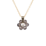 Smokey Quartz wild flower necklace